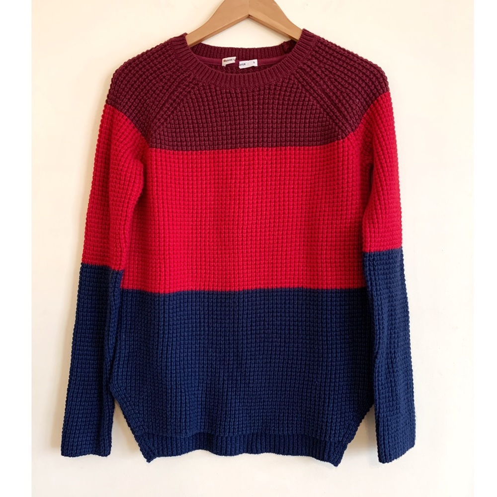 NWOT Marine Layer Delaney Block Stripe Sweater - Picture 2 of 6